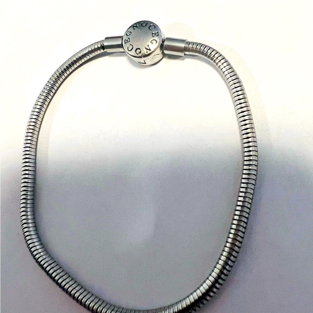 Gnoce Classic Stainless Steel Charm Bracelet 7.5” - Picture 6 of 7
